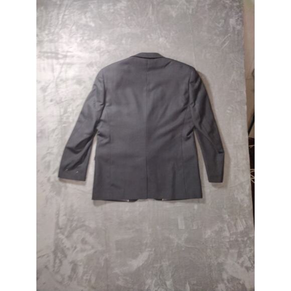 Apollo King Mens Super 160s Hand Tailoring Suit Jacket & Vest Char Black 44 - Picture 3 of 16